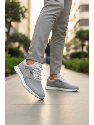 Enoch Erkek Lastikli Günlük Spor Ayakkabı Kapitone Desenli Sneaker Ofis ve Yürüyüş Modeli