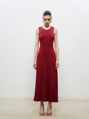 Lc Waikiki Yeni Sezon Bisiklet Yaka Sırt Pencereli Elbise