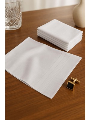 Hepsine Rakip 12 Li Erkek Cep Yaka Mendil Seti 39X39 cm Pamuklu Miryavuz