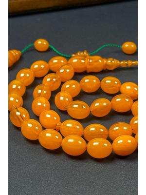 Tesbihkenti Iri Boy Emek ve Göz Nuru Bir Çalışma Sıkma Kehribar Tesbih