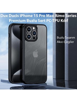 Genel Tedarik Dux Ducis iPhone 15 Pro Max Aimo Series Premium Buzlu Sert Pc-Tpu KILIF-(5775) - EMTHBA5188-8636