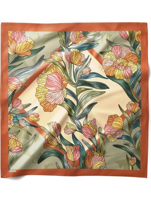 Hawwa Amber Çiçek Desenli Bandana Fular