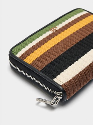 Parfois Çok Renkli Çizgili Örme Cüzdan