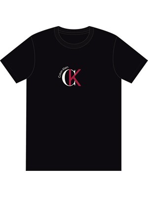 Calvin Klein Erkek 2 Tone Grafik Detaylı T-Shirt