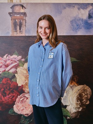 Lc Waikiki Yeni Sezon Çiçekli Oversize Poplin Kadın Gömlek