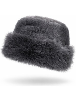 Külah Kürk Dokulu Kadın Kış Şapkası | Yumuşak & Sıcak | Lüks Görünümlü Soğuk Hava Şapkası