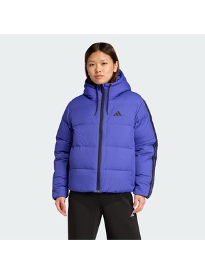 Adidas Sportswear JW9109 Essentials Climawarm 3-Stripes Puffer Down Hooded Jacket