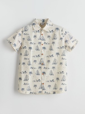 Lc Waikiki Yeni Sezon Desenli Erkek Çocuk Gömlek