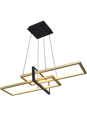 Özcan Aydınlatma 4158-1AY-20 Square 3'lü Yatay Sarkıt Eskitme