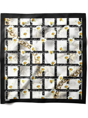 Hawwa Papatya Zinciri Desenli Bandana Fular V324