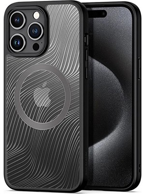 Genel Tedarik Dux Ducis iPhone 15 Pro Aimo Series Magsafe Premium Buzlu Sert Pc-Tpu KILIF-(5775) - EMTHBA2512-7