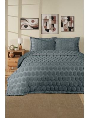 nordqueen Jakarlı Welsoft Tek Kişilik Yatak Örtüsü Seti 180X240 cm Perle