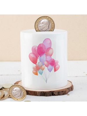 Asilmeydan Pembe Uçan Balonlar Para Birikim Kumbarası-KB4as1059A