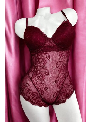 Glanz İç Giyim Dantelli Şık Body (Bodysuit) – Zarif ve Sexsiy tasarım-Fantazi Iç Giyim