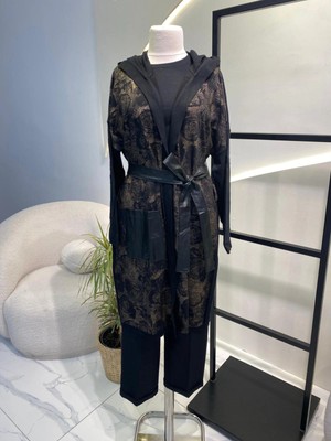 Tığ Triko Derili Hırka