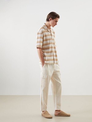 Lc Waikiki Yeni Sezon Rahat Kalıp Keten Görünümlü Erkek Kargo Pantolon