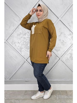 Pys Giyim Kadın Baskı Detaylı Tesettür Tunik