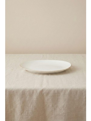 Soley Ceyda | Altın Kenarlı Porselen Kayık Tabak (20 Cm)