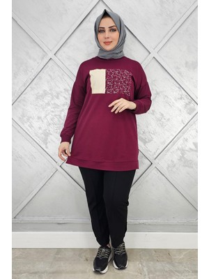 Pys Giyim Kadın Baskı Detaylı Tesettür Tunik