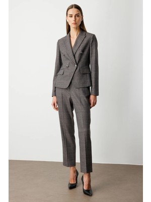 Ekol Ekoseli Boru Paça Pantolon 5163