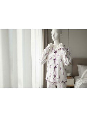 Glenz İç Giyim Çiçek Desenli Kadın Pijama Takımı – Yumuşak Dokulu, Şık ve Rahat Ev Giyimi-Pinterst Pijama