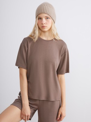 Lc Waikiki Yeni Sezon Bisiklet Yaka Kadın Tişört