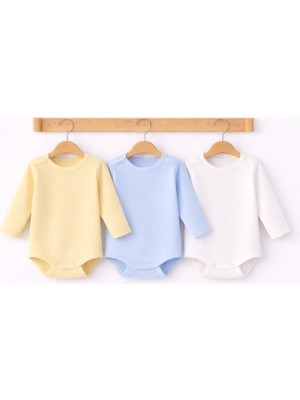 Can Baby Organik Pamuk Bebek Body 3’lü Uzun Kollu Set – Unisex