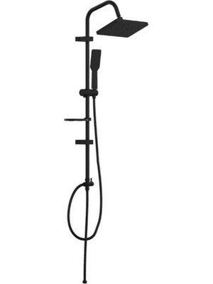 Creavit Tepe Duş Seti Kendinden Temizleyicili Kare - Mat Siyah