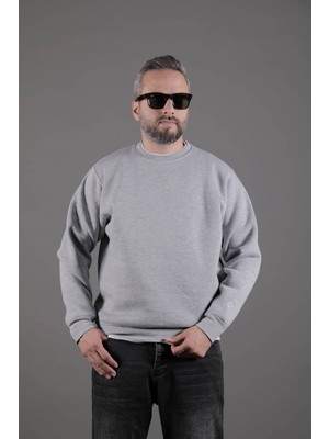 Ohepmoda Yaka ve Etek Parçalı Nakışlı Erkek Sweatshirt