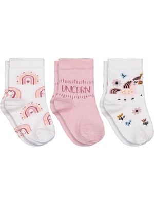 Civil Baby Unicorn 3'lü 6-18 Ay Bebek Kız Çorap Set