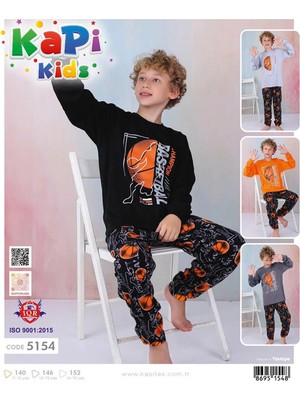 Kapitex 5154 Erkek Çocuk Uzun Kol Pijama Takımı