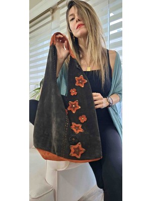 Otantik Yıldız Süslemeli Heybe Çanta