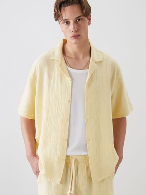Lc Waikiki Yeni Sezon Resort Yaka Kısa Kollu Müslin Erkek Gömlek