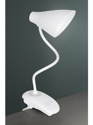 Gampus Şarjlı LED Masa Lambası, Ayarlanabilir Dokunmatik Işık, Dekoratif Çalışma Lambası Mandallı