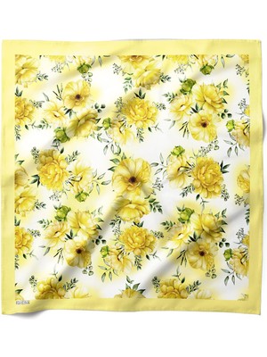 Hawwa Güneş Çiçekleri Desenli Bandana Fular V340