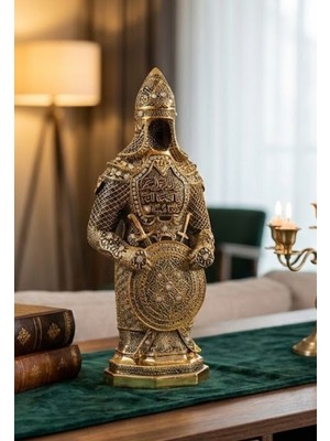 Deco Elit Zırhlı Cevşen Ayetli Asker Gold Biblo Sert Polyester Ince Detaylı Işçilik Taş Işlemeli 23 cm