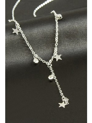 İlkyaz Fashion Yıldız Taşlı Y Kolye