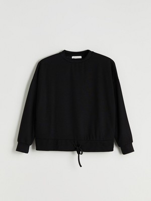 Lc Waikiki Yeni Sezon Bisiklet Yaka Büzgülü Kadın Sweatshirt