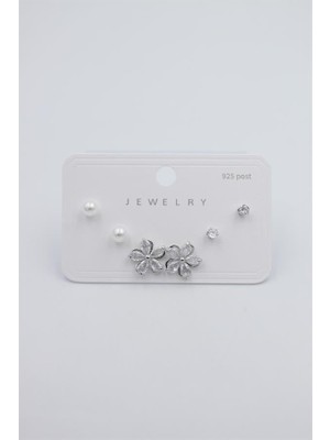 Royaleks Çoklu Set Küpe - Gümüş