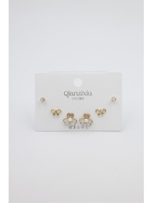 Royaleks Çoklu Set Küpe - Altın