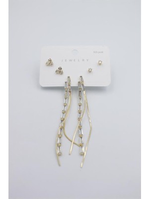 Royaleks Çoklu Set Küpe - Altın