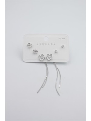 Royaleks Çoklu Set Küpe - Gümüş