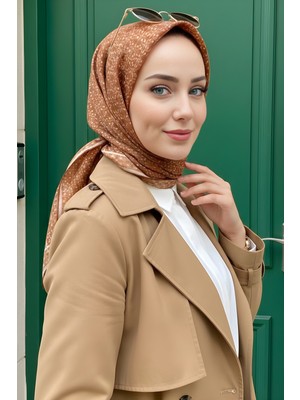 İmaj Butik Camel Soft Dijital Pamuklu Eşarp