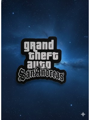 Ceresshop Gta San Andreas Temalı 3D Duvar Süsü | Oyun Odası ve Gamer Dekoru