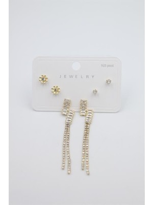 Royaleks Çoklu Set Küpe - Altın