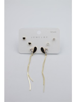 Royaleks Çoklu Set Küpe - Altın