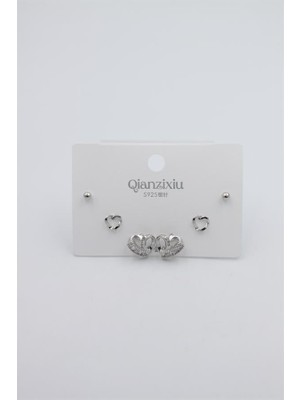 Royaleks Çoklu Set Küpe - Gümüş