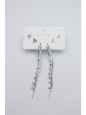 Royaleks Çoklu Set Küpe - Gümüş