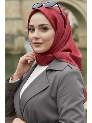 İmaj Butik Fuşya Soft Dijital Pamuklu Eşarp