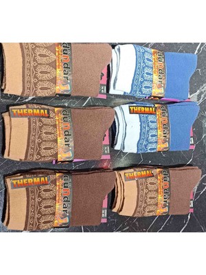 Dündar Bayan Termal Havlu Çorap 6 Adet